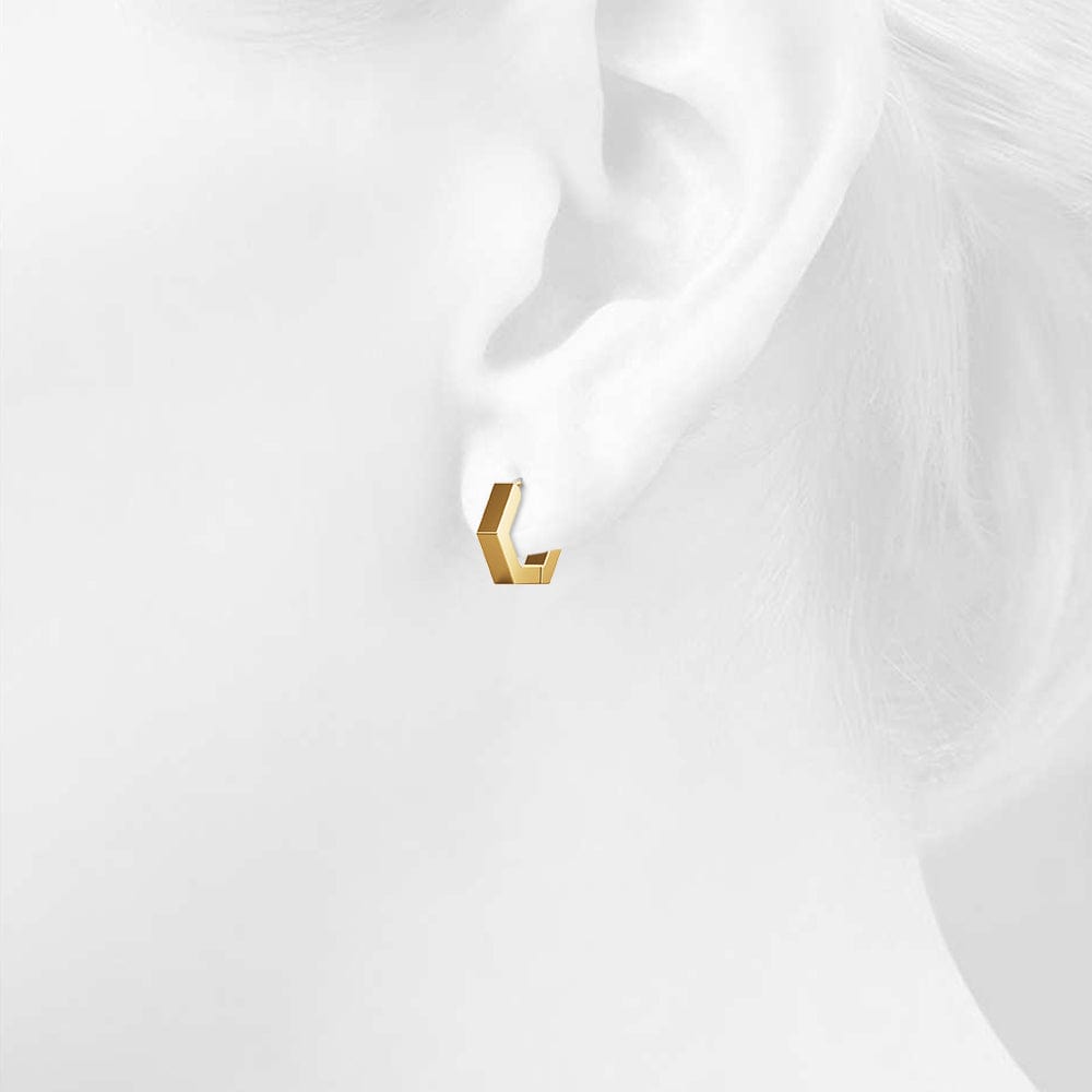 Riana Hoop Gold Layered Earrings - Brilliant Co
