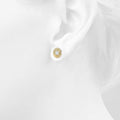Shining Star Pearl Gold Layered Earrings 12mm - Brilliant Co
