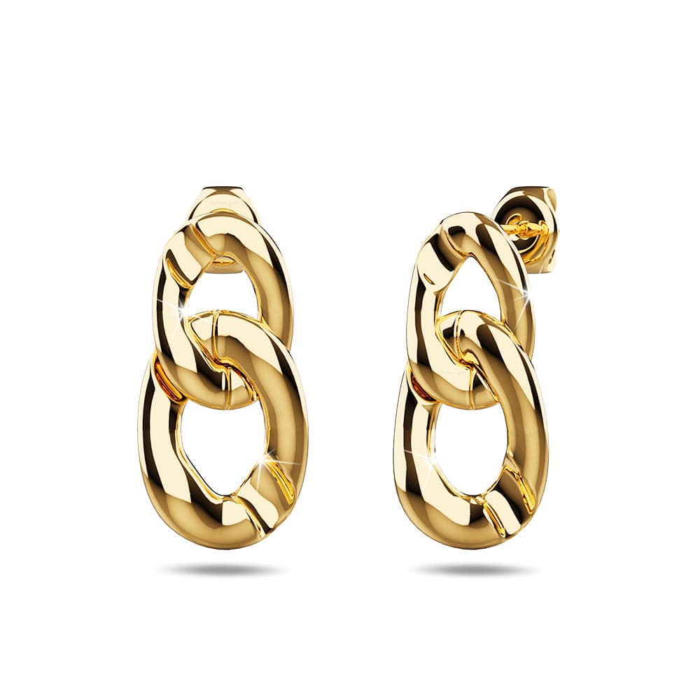 Inscript Link Gold Layered Earrings - Brilliant Co