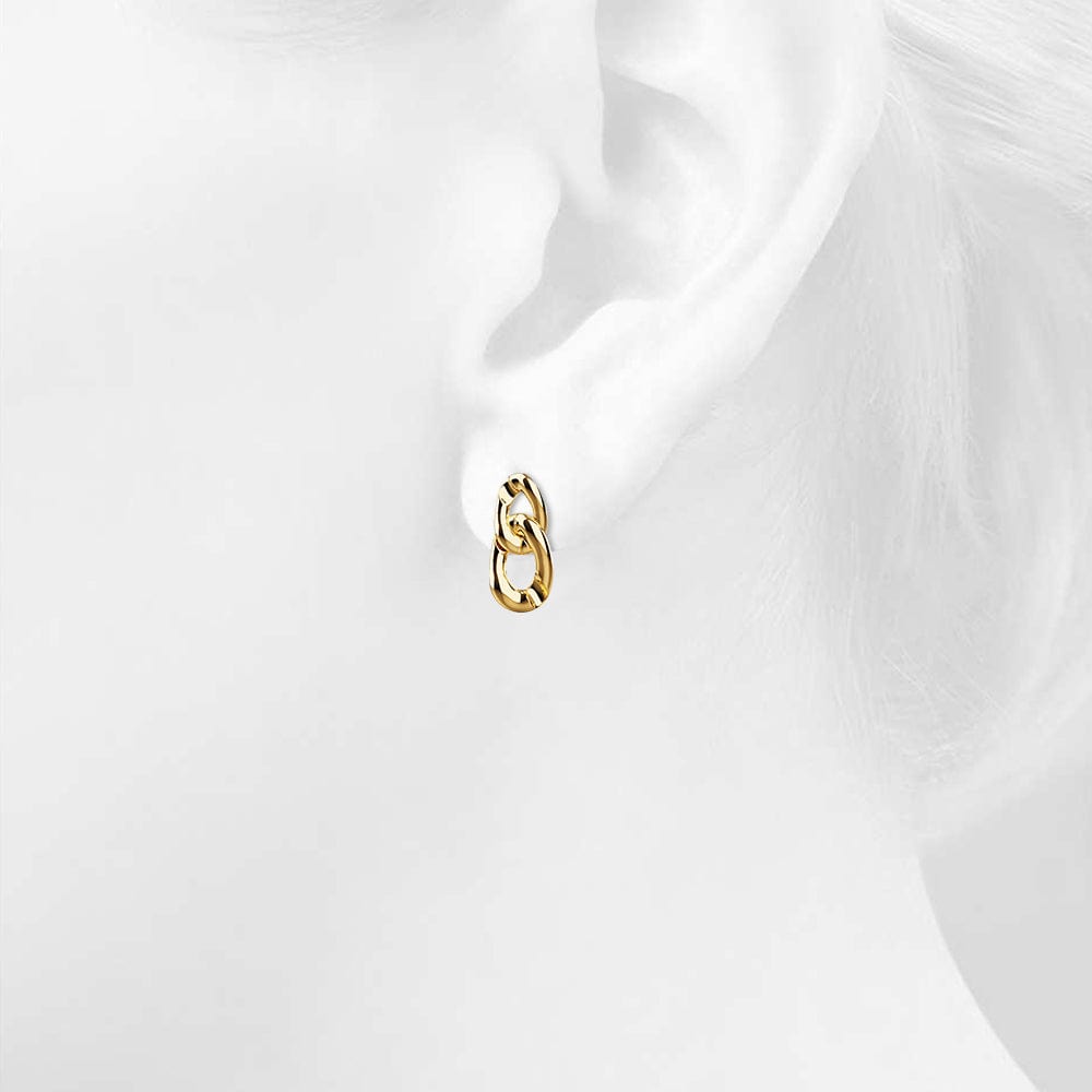 Inscript Link Gold Layered Earrings - Brilliant Co