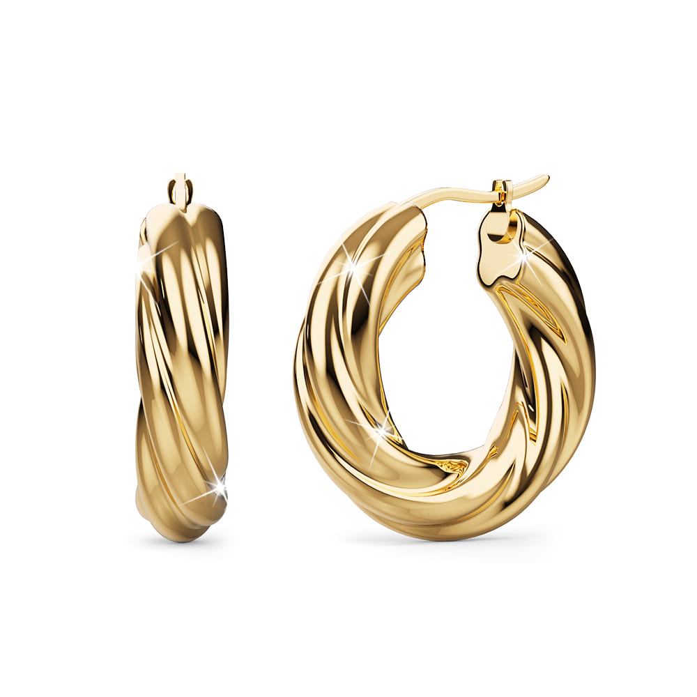 Celia Rope Twisted Hoop Earrings