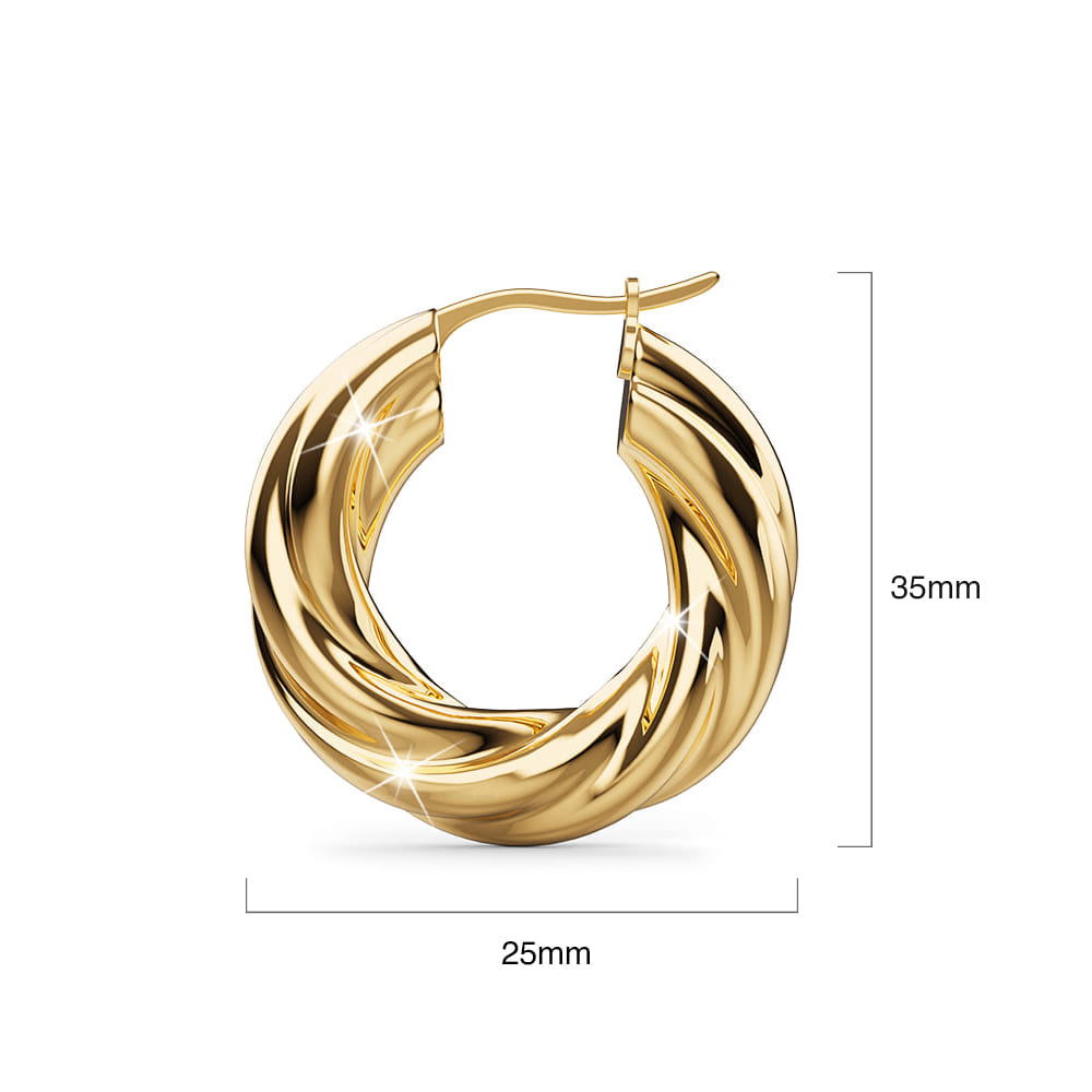 Celia Rope Twisted Hoop Earrings