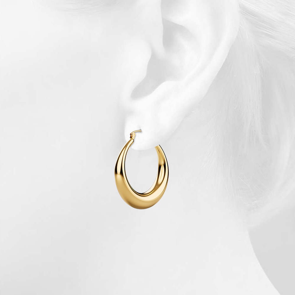 Csilla Gold Dome Hoop Earrings