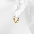 Csilla Gold Dome Hoop Earrings