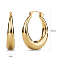 Csilla Gold Dome Hoop Earrings