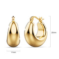 Aysu Gold Droplet Hoop Earrings