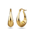 Gold Eve Puffed Hoop Earrings