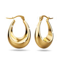 Gold Eve Puffed Hoop Earrings