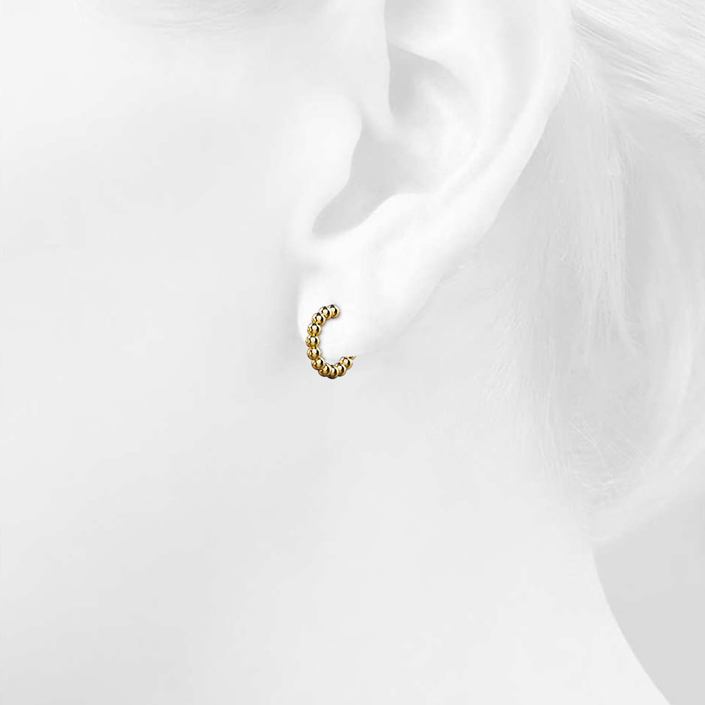 Gleaming Gold Accent Hoop Earrings