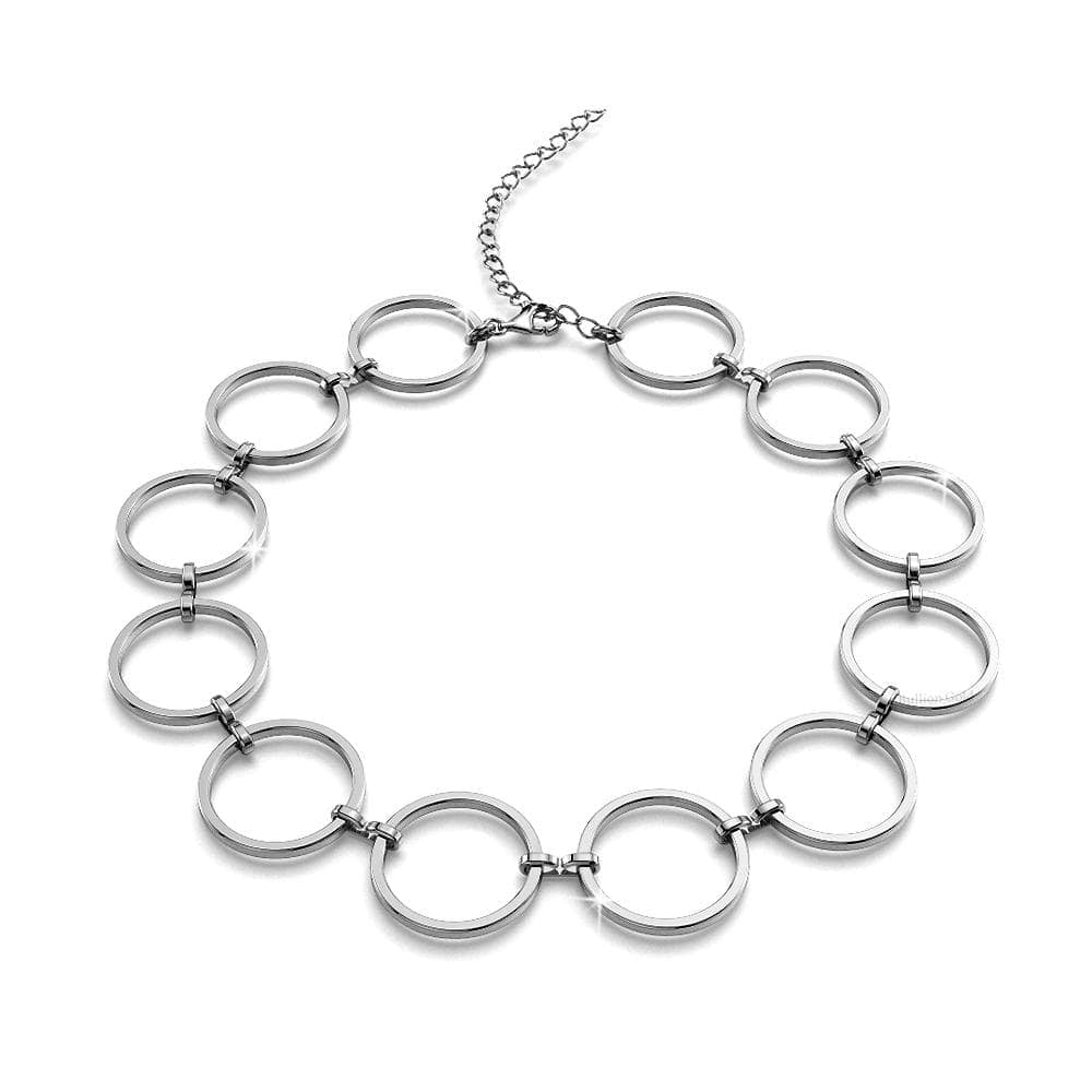 Open Circle Choker Necklace - Brilliant Co