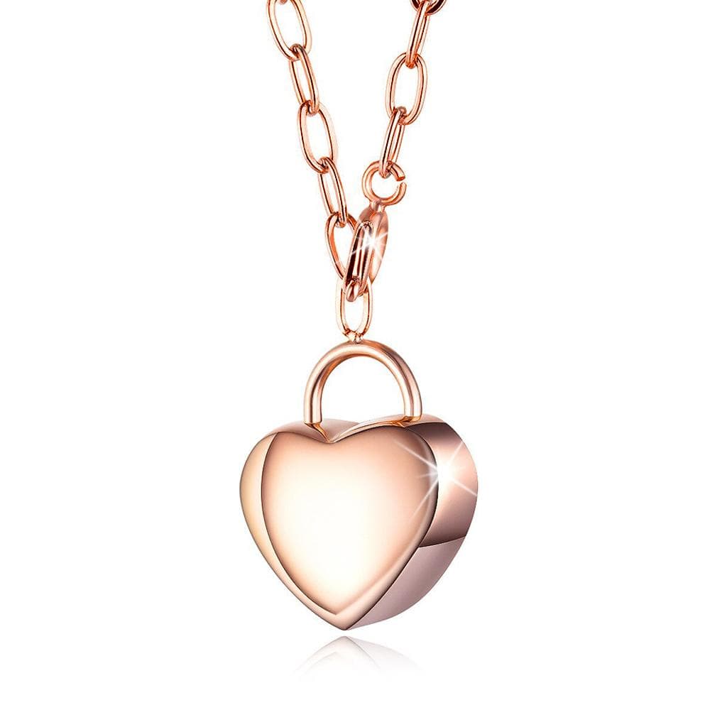 Heart Chest Case Pendent in Rose Gold Layered Steel Jewellery - Brilliant Co