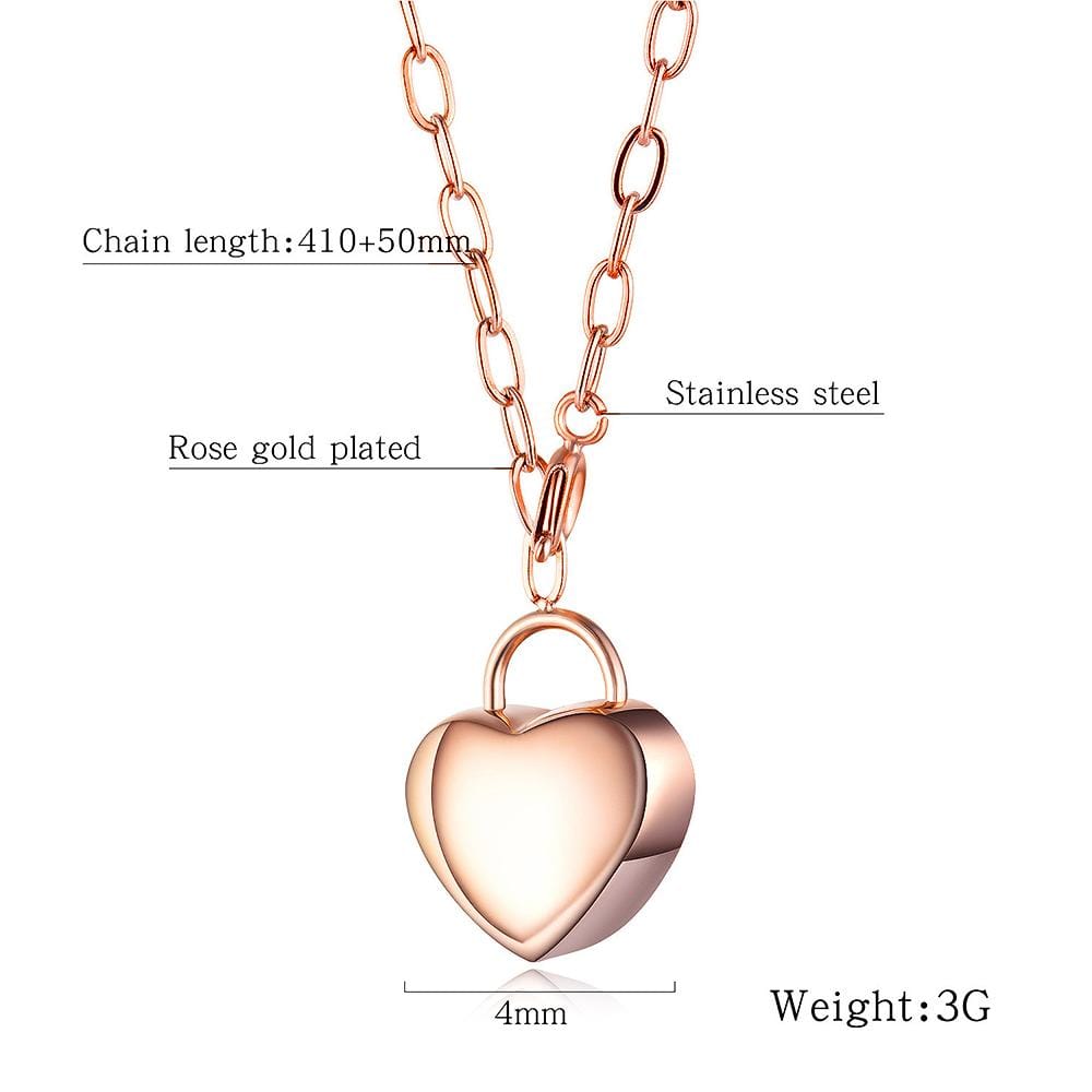 Heart Chest Case Pendent in Rose Gold Layered Steel Jewellery - Brilliant Co