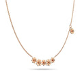 Mini Daisy Necklace in Rose Gold Layered Steel Jewellery - Brilliant Co
