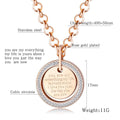 Deep Meaning Pendent Necklace in Rose Gold Layered Steel Jewellery - Brilliant Co