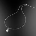 Diamond Drop Pearl White Gold Layered Necklace - Brilliant Co