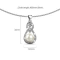 Diamond Drop Pearl White Gold Layered Necklace - Brilliant Co