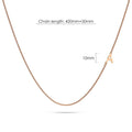 Bold Alphabet Letter Initial Charm Necklace in Rose Gold Tone - 4