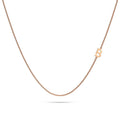 Bold Alphabet Letter Initial Charm Necklace in Rose Gold Tone - 6