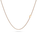Bold Alphabet Letter Initial Charm Necklace in Rose Gold Tone - 18