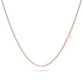 Bold Alphabet Letter Initial Charm Necklace in Rose Gold Tone - 22