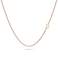 Bold Alphabet Letter Initial Charm Necklace in Rose Gold Tone - 26