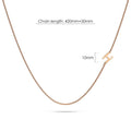 Bold Alphabet Letter Initial Charm Necklace in Rose Gold Tone - 32