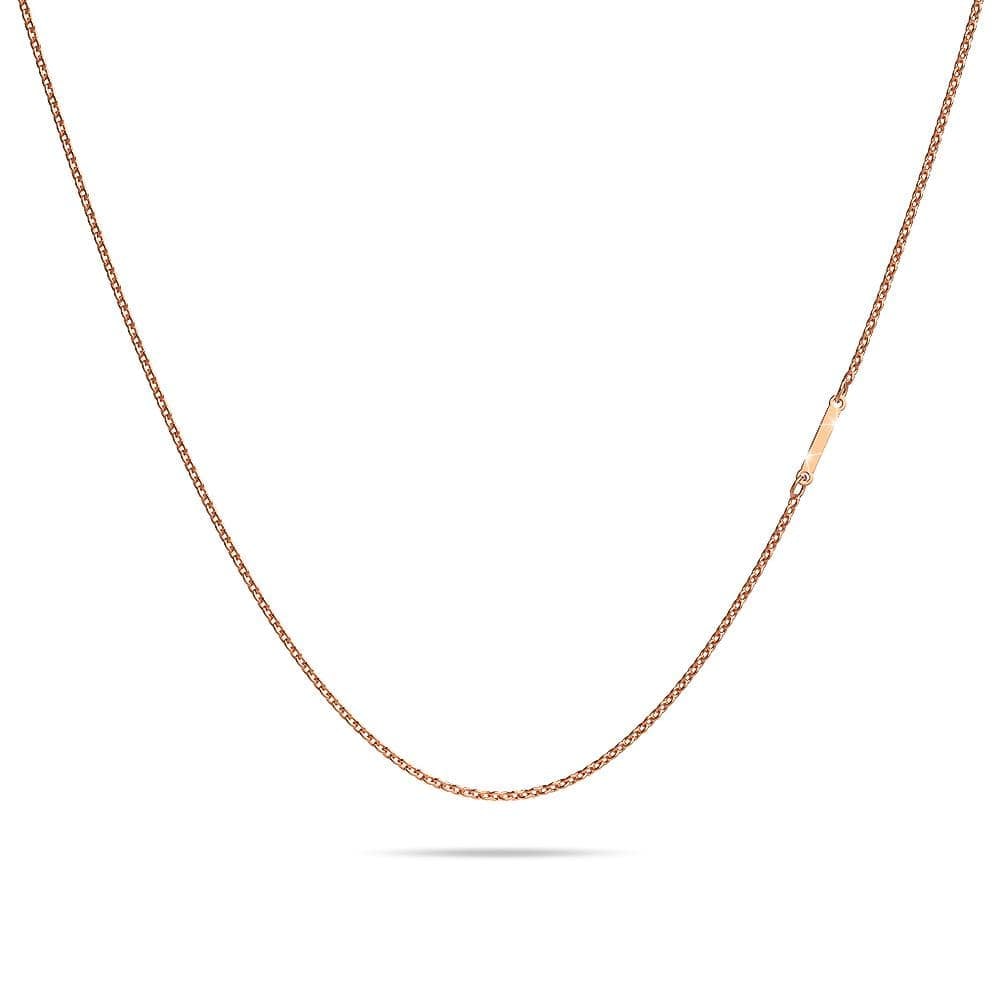 Bold Alphabet Letter Initial Charm Necklace in Rose Gold Tone - 34