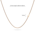 Bold Alphabet Letter Initial Charm Necklace in Rose Gold Tone - 40