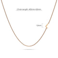 Bold Alphabet Letter Initial Charm Necklace in Rose Gold Tone - 48