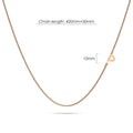 Bold Alphabet Letter Initial Charm Necklace in Rose Gold Tone - 64