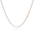 Bold Alphabet Letter Initial Charm Necklace in Rose Gold Tone - 66