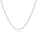 Bold Alphabet Letter Initial Charm Necklace in Rose Gold Tone - 74
