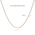 Bold Alphabet Letter Initial Charm Necklace in Rose Gold Tone - 88