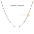 Bold Alphabet Letter Initial Charm Necklace in Rose Gold Tone - 92