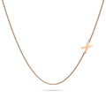 Bold Alphabet Letter Initial Charm Necklace in Rose Gold Tone - 94