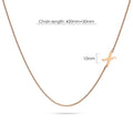 Bold Alphabet Letter Initial Charm Necklace in Rose Gold Tone - 96
