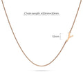 Bold Alphabet Letter Initial Charm Necklace in Rose Gold Tone - 100