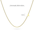 Bold Alphabet Letter Initial Charm Necklace in Gold Tone - 4