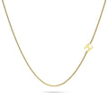 Bold Alphabet Letter Initial Charm Necklace in Gold Tone - 30