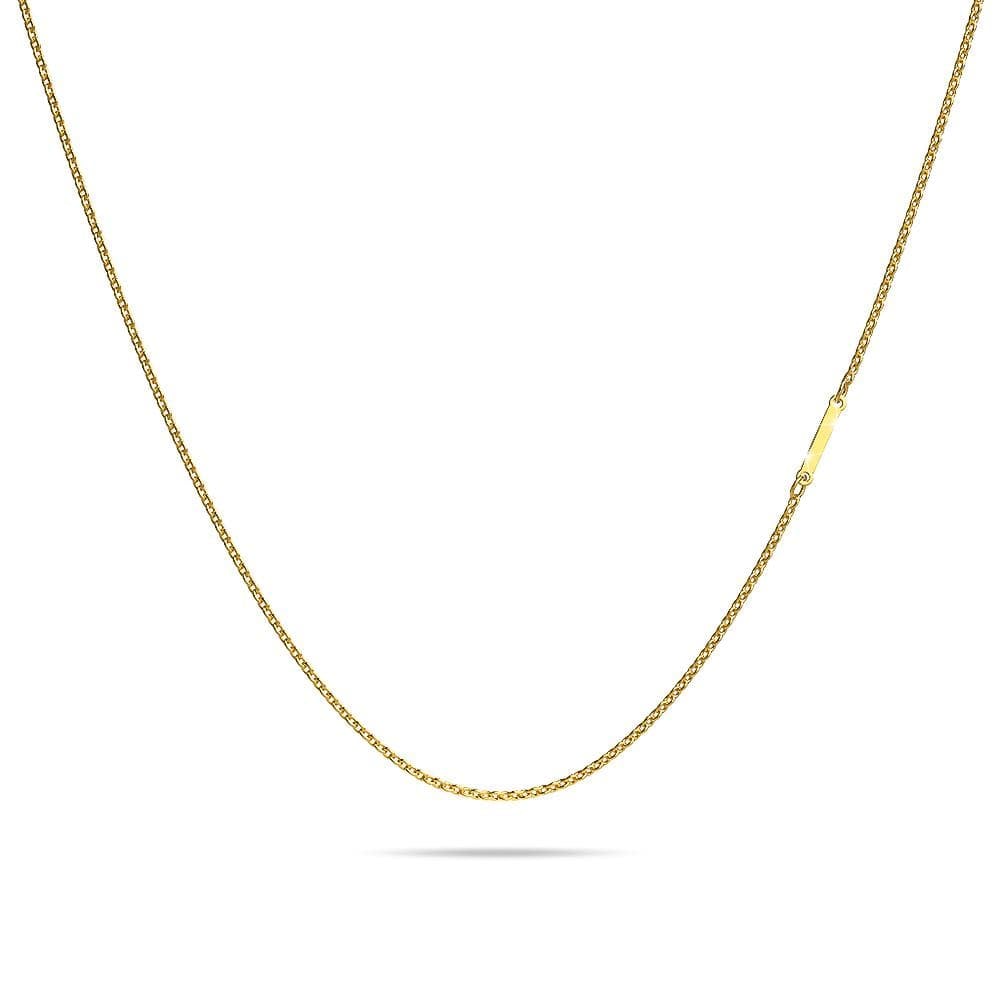 Bold Alphabet Letter Initial Charm Necklace in Gold Tone - 34