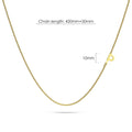 Bold Alphabet Letter Initial Charm Necklace in Gold Tone - 64