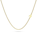 Bold Alphabet Letter Initial Charm Necklace in Gold Tone - 70
