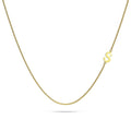 Bold Alphabet Letter Initial Charm Necklace in Gold Tone - 74