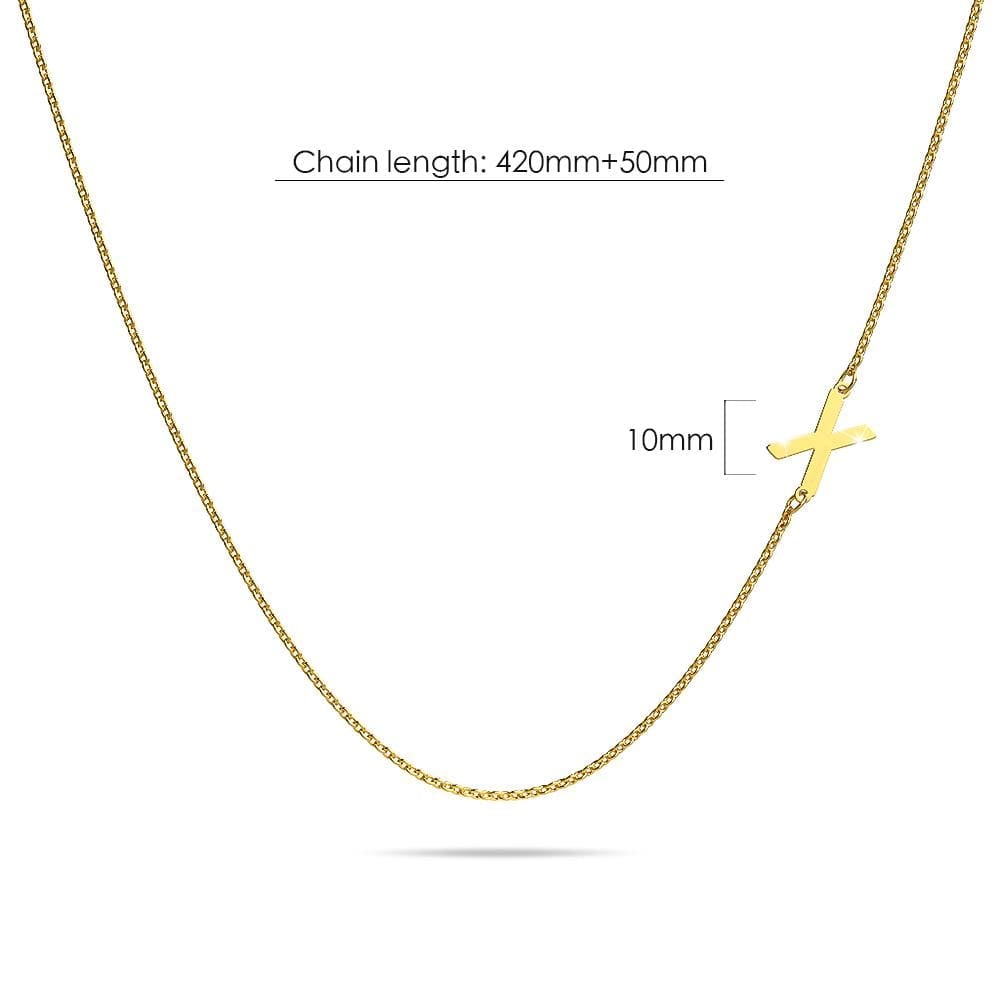 Bold Alphabet Letter Initial Charm Necklace in Gold Tone - 96