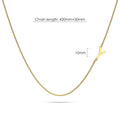 Bold Alphabet Letter Initial Charm Necklace in Gold Tone - 100