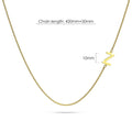 Bold Alphabet Letter Initial Charm Necklace in Gold Tone - 104