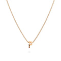 Initials Brick Alphabet Letter Necklace Rose Gold Layered Steel Jewellery - 62