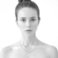 Initials Brick Alphabet Letter Necklace Rose Gold Layered Steel Jewellery - 65