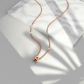 Initials Brick Alphabet Letter Necklace Rose Gold Layered Steel Jewellery - 71