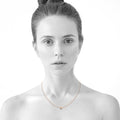 Initials Brick Alphabet Letter Necklace Rose Gold Layered Steel Jewellery - 73